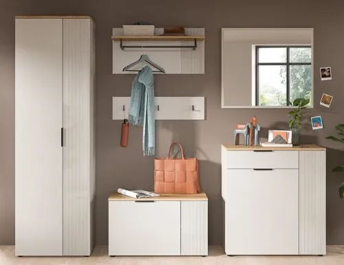 Garderoben-Set Slide | Kaschmir / Evoke Oak | 5-teilig