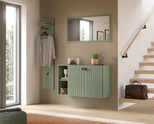 Garderoben-Set Station 2 | Smoke Green | 3-teilig
