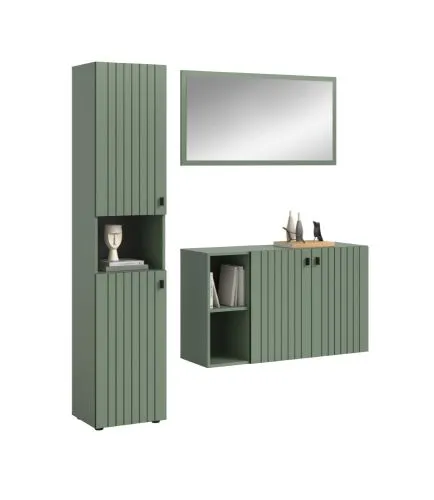 Garderoben-Set Station 5 | Smoke Green | 3-teilig