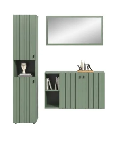 Garderoben-Set Station 5 | Smoke Green | 3-teilig