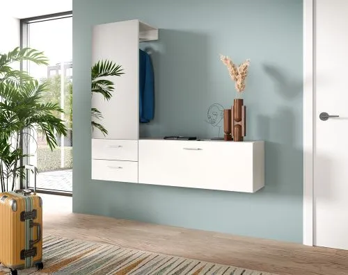 Garderoben-Set Vaga 2 | 2-teilig | weiß