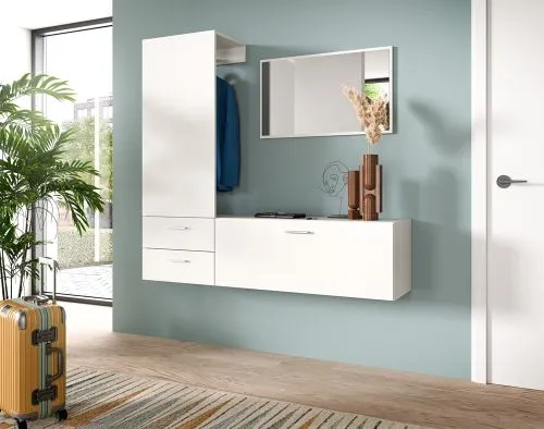 Garderoben-Set Vaga 2 | 3-teilig | weiß