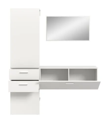 Garderoben-Set Vaga 2 | 3-teilig | weiß
