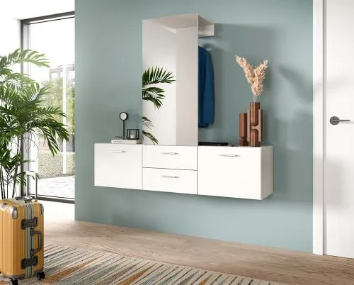 Garderoben-Set Vaga 3 | 3-teilig | weiß