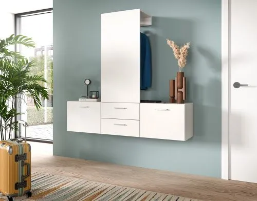 Garderoben-Set Vaga 5 | 3-teilig | weiß