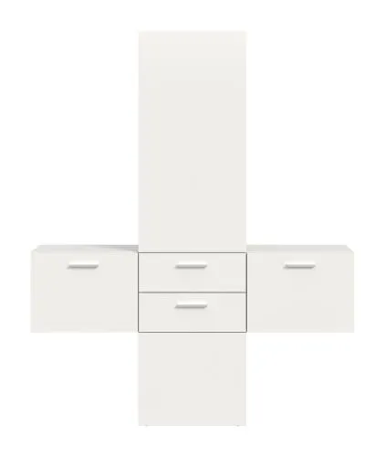 Garderoben-Set Vaga 5 | 3-teilig | weiß