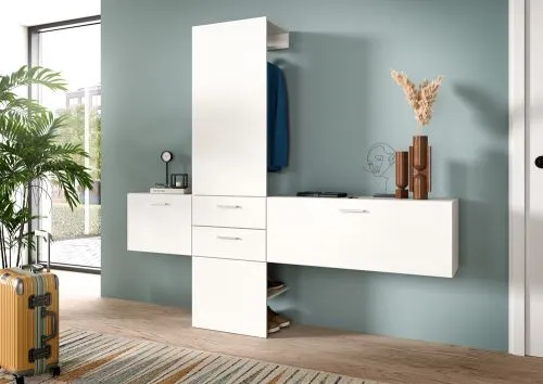 Garderoben-Set Vaga 6 | 3-teilig | weiß