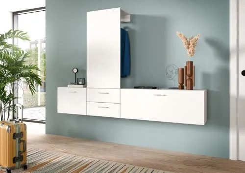 Garderoben-Set Vaga 6 | 3-teilig | weiß