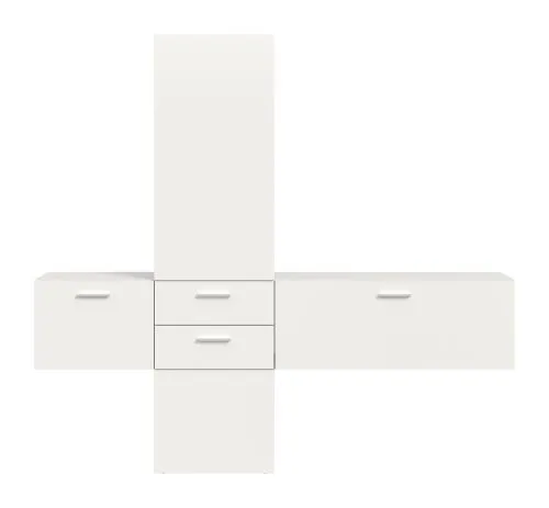 Garderoben-Set Vaga 6 | 3-teilig | weiß