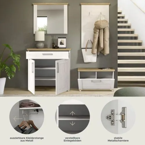 Garderoben-Set Verona | Lärche Sibiu / Eiche | 4-teilig