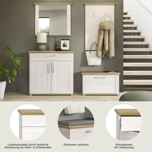 Garderoben-Set Verona | Lärche Sibiu / Eiche | 4-teilig