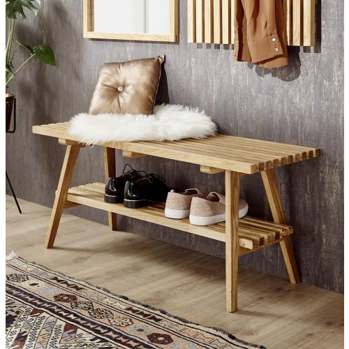 Garderobenbank Alwar | Eiche massiv