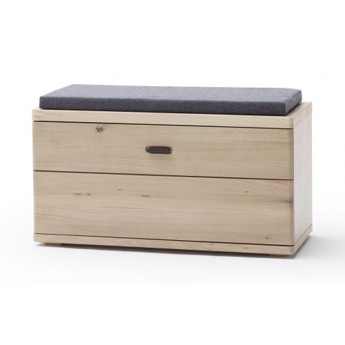 Garderobenbank Barcelona | Balkeneiche Bianco / Eiche Bianco