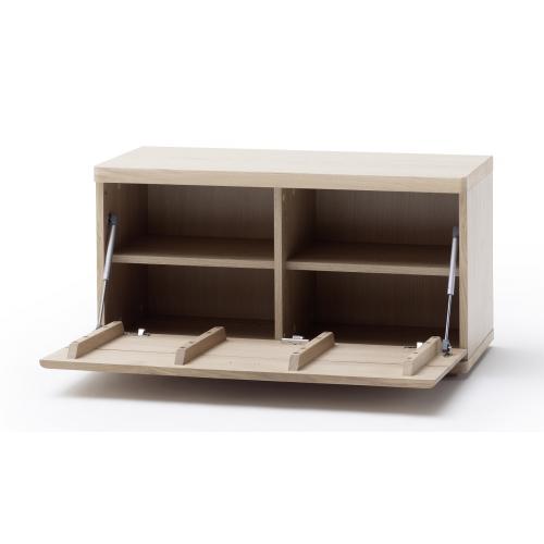 Garderobenbank Barcelona | Balkeneiche Bianco / Eiche Bianco