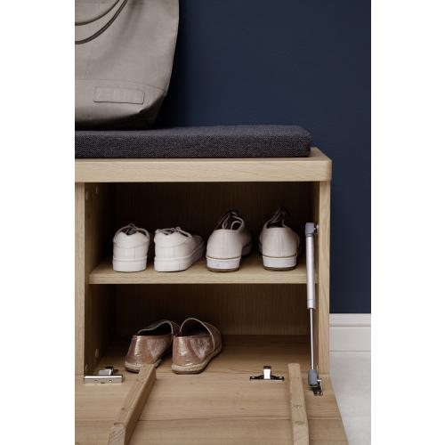 Garderobenbank Barcelona | Balkeneiche Bianco / Eiche Bianco