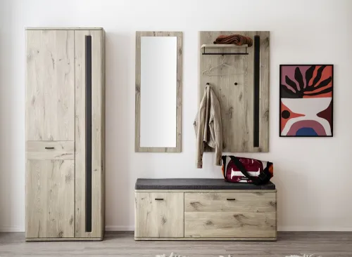 Garderobenbank Colorado 1 | Viking Oak ohne Sitzkissen