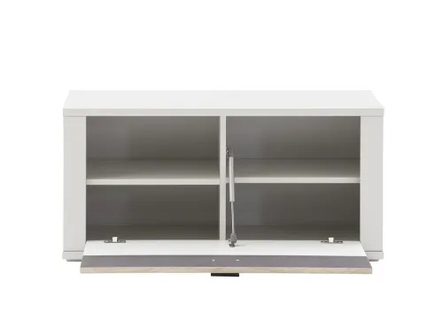 Garderobenbank Mantena | Modern white / Viking Oak mit Sitzkissen