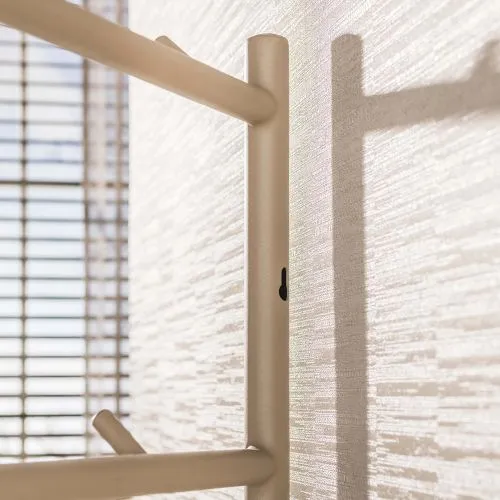 Garderobenbank Shio | 7 Haken | mit Sitzfunktion | beige