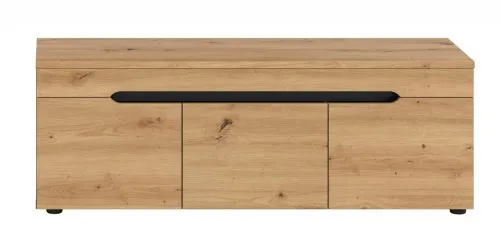 Garderobenbank Sitzbank Canu 1 | Basalt grau /Artisan Eiche mit Kissen