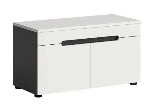 Garderobenbank Sitzbank Canu | Basalt grau / Weiß