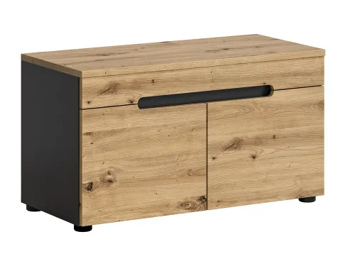 Garderobenbank Sitzbank Canu | grau /Artisan Eiche