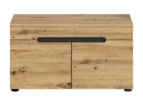 Garderobenbank Sitzbank Canu | grau /Artisan Eiche ohne Sitzkissen