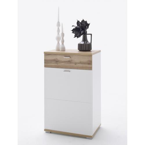 Garderobenkommode Nia 2 | weiß / Wotan Eiche