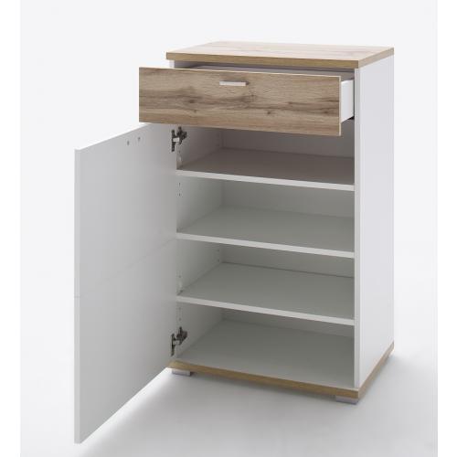 Garderobenkommode Nia 2 | weiß / Wotan Eiche