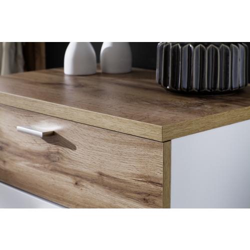 Garderobenkommode Nia 2 | weiß / Wotan Eiche