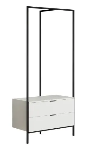 Garderobenmöbel Kommode Jody | weiß / schwarz
