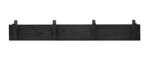 Garderobenpaneel Bantry 2 | Eiche massiv schwarz | 80 x 13 x 12 cm