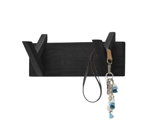 Garderobenpaneel Bantry 2 | Eiche massiv schwarz | verschiedene Größen