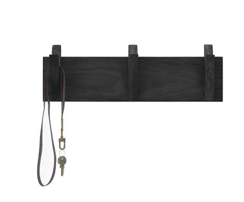 Garderobenpaneel Bantry 2 | Eiche massiv schwarz | verschiedene Größen