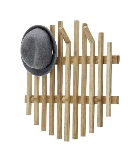 Garderobenpaneel Bantry 4 | Eiche massiv | 58x60x11 cm