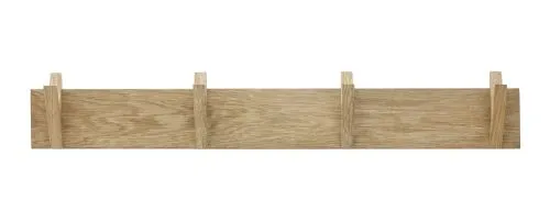 Garderobenpaneel Bantry 5 | Eiche massiv | 80 x 13 x 12 cm