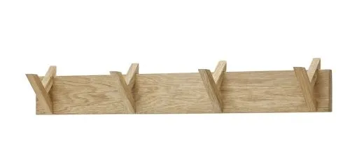 Garderobenpaneel Bantry 5 | Eiche massiv | 80 x 13 x 12 cm