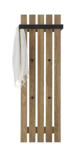 Garderobenpaneel Bantry | Eiche massiv | 40x120x22 cm