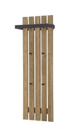 Garderobenpaneel Bantry | Eiche massiv | 40x120x22 cm