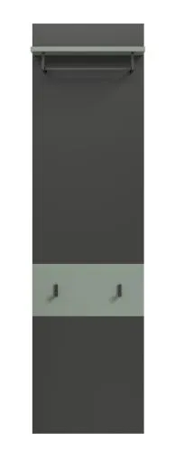 Garderobenpaneel Canu 1 | Smoke Green / Basalt grau
