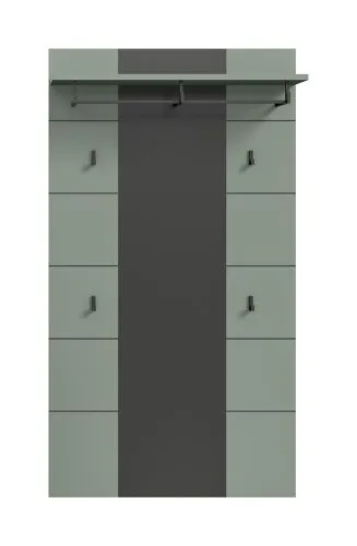 Garderobenpaneel Canu 2 | Smoke Green / Basalt grau