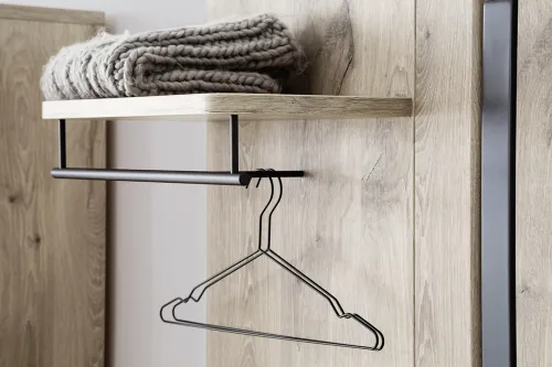 Garderobenpaneel Colorado | Viking Oak / Graphit schwarz