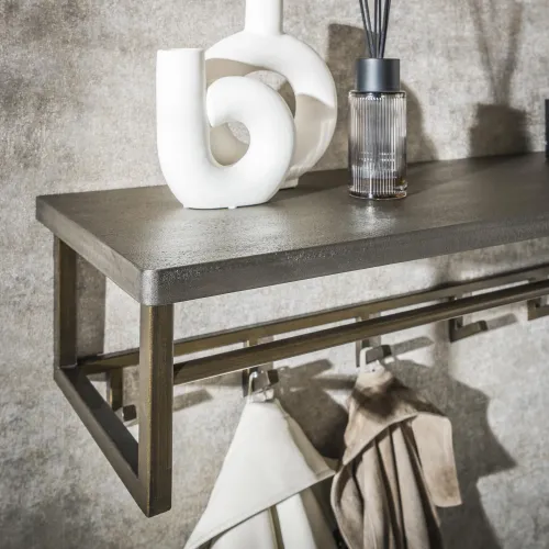 Garderobenpaneel Du-Vin 2 | 6 Haken | Ferro | Antike bronze