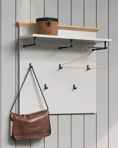 Garderobenpaneel Landside | Lichtgrau / Artisan Eiche