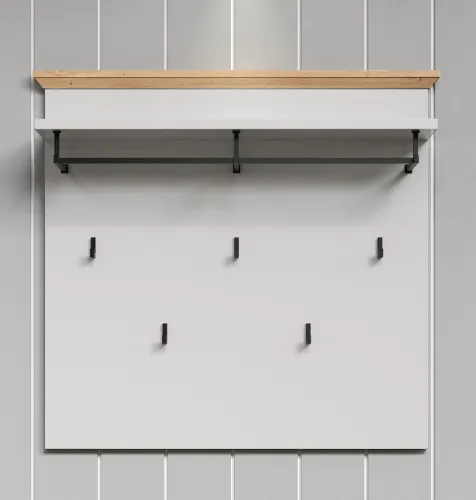 Garderobenpaneel Landside | Lichtgrau / Artisan Eiche