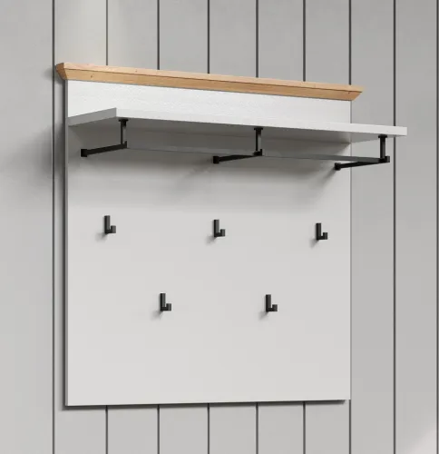 Garderobenpaneel Landside | Lichtgrau / Artisan Eiche