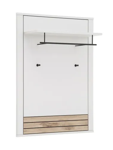 Garderobenpaneel Mantena 1 | Modern White / Viking Oak