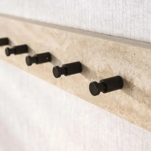 Garderobenpaneel Pula | 8 Haken | Keramik travertin