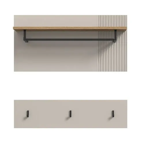 Garderobenpaneel Slide | Kaschmir / Evoke Oak