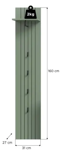 Garderobenpaneel Station | Smoke Green
