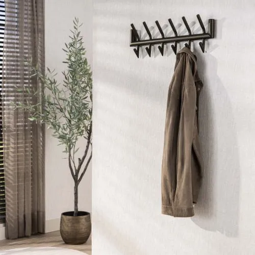 Garderobenpaneel Torino | 2x6 Haken | Stahl | Bronze